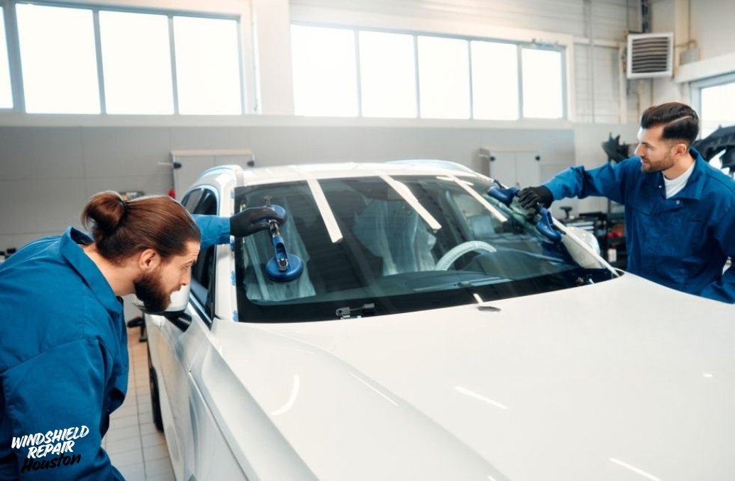 Mobile windshield replacement at customer’s office parking lot